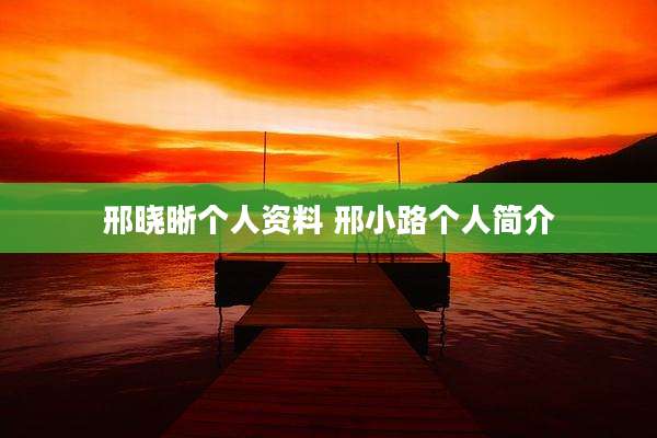 邢晓晰个人资料 邢小路个人简介