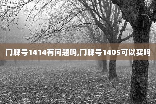 门牌号1414有问题吗,门牌号1405可以买吗