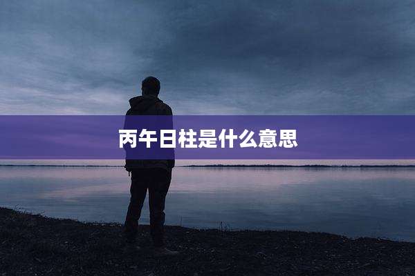 丙午日柱是什么意思