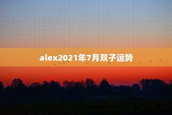 alex2021年7月双子运势