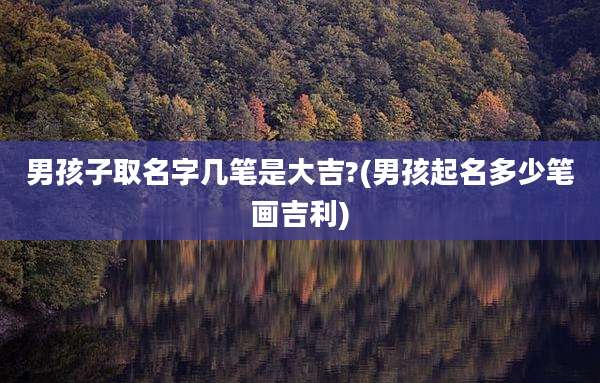 男孩子取名字几笔是大吉?(男孩起名多少笔画吉利)