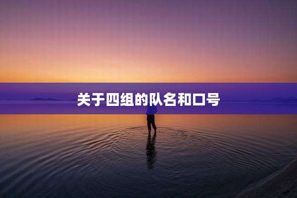 关于四组的队名和口号