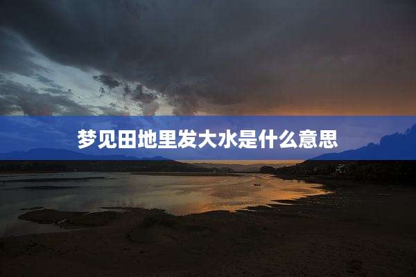 梦见田地里发大水是什么意思