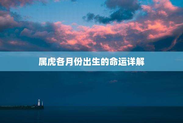 属虎各月份出生的命运详解