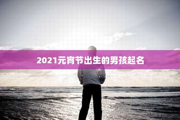 2021元宵节出生的男孩起名
