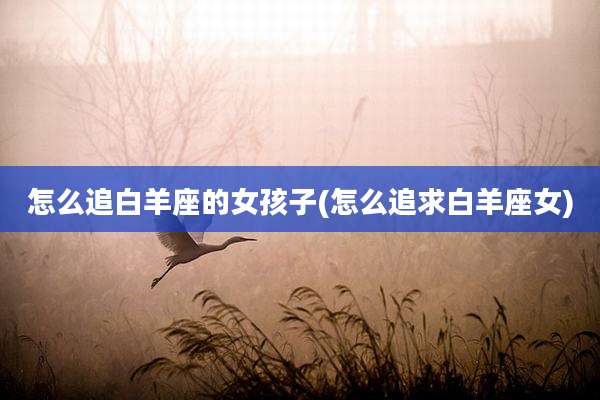 怎么追白羊座的女孩子(怎么追求白羊座女)