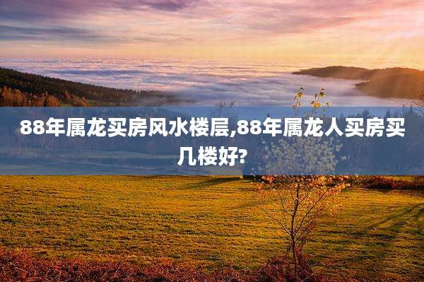 88年属龙买房风水楼层,88年属龙人买房买几楼好?