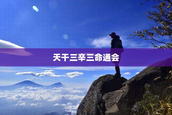 天干三辛三命通会
