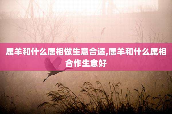 属羊和什么属相做生意合适,属羊和什么属相合作生意好