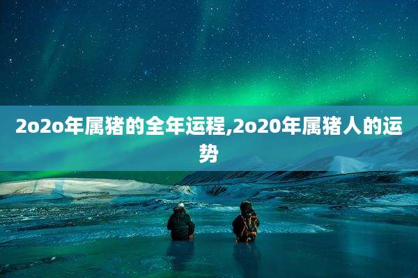 2o2o年属猪的全年运程,2o20年属猪人的运势