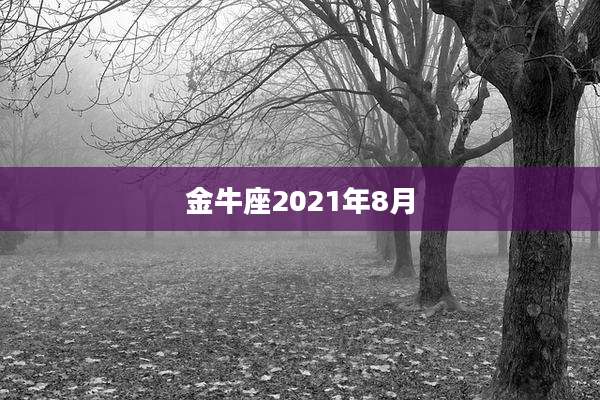 金牛座2021年8月
