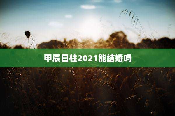 甲辰日柱2021能结婚吗