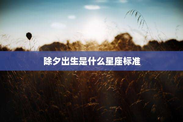 除夕出生是什么星座标准