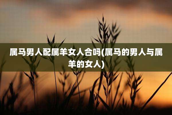 属马男人配属羊女人合吗(属马的男人与属羊的女人)