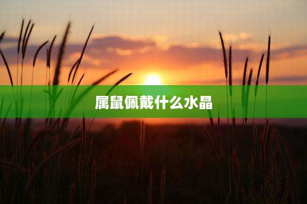 属鼠佩戴什么水晶