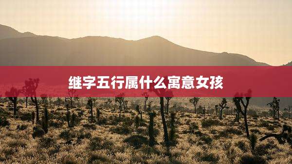 继字五行属什么寓意女孩