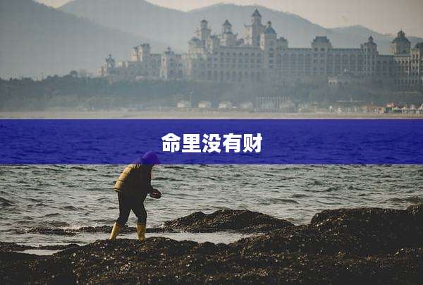命里没有财