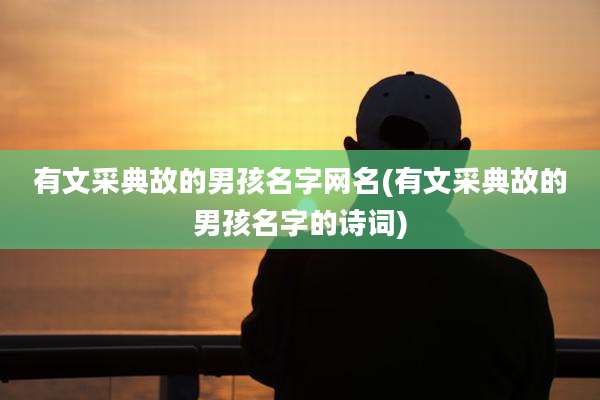 有文采典故的男孩名字网名(有文采典故的男孩名字的诗词)