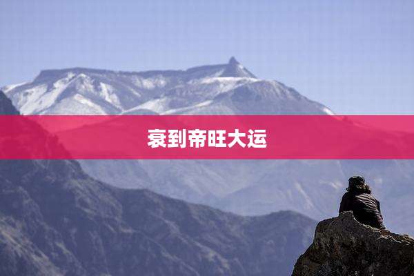 衰到帝旺大运