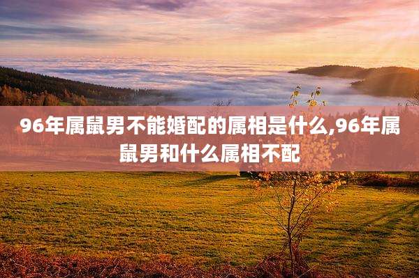 96年属鼠男不能婚配的属相是什么,96年属鼠男和什么属相不配
