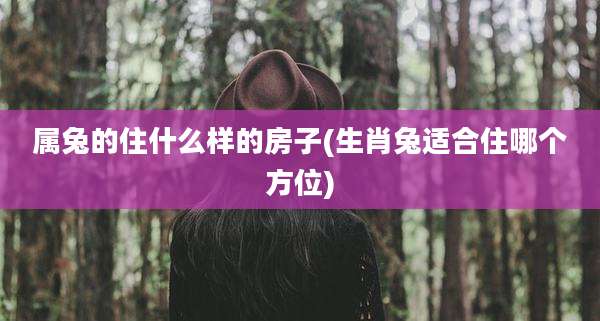 属兔的住什么样的房子(生肖兔适合住哪个方位)
