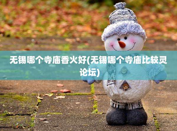 无锡哪个寺庙香火好(无锡哪个寺庙比较灵 论坛)