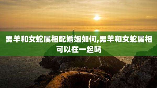 男羊和女蛇属相配婚姻如何,男羊和女蛇属相可以在一起吗