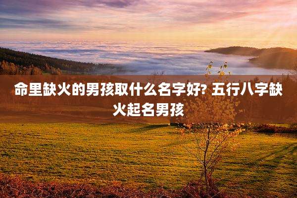 命里缺火的男孩取什么名字好? 五行八字缺火起名男孩