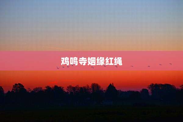 鸡鸣寺姻缘红绳