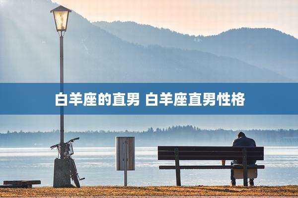 白羊座的直男 白羊座直男性格