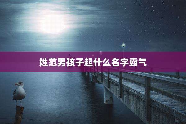 姓范男孩子起什么名字霸气