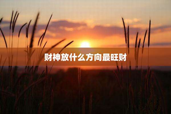 财神放什么方向最旺财