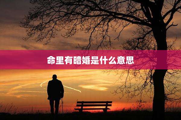 命里有暗婚是什么意思