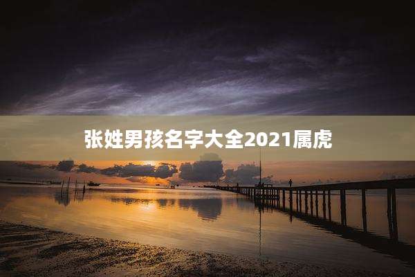 张姓男孩名字大全2021属虎