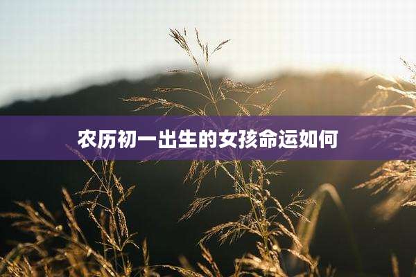 农历初一出生的女孩命运如何