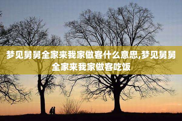 梦见舅舅全家来我家做客什么意思,梦见舅舅全家来我家做客吃饭
