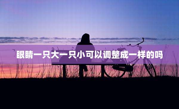 眼睛一只大一只小可以调整成一样的吗