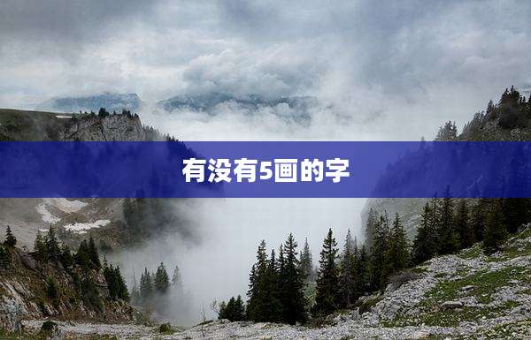 有没有5画的字
