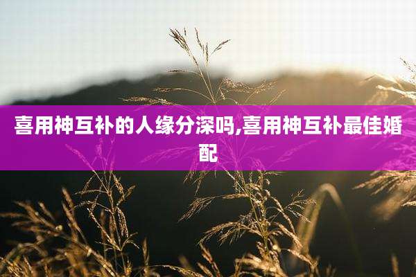 喜用神互补的人缘分深吗,喜用神互补最佳婚配