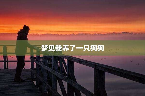 梦见我养了一只狗狗