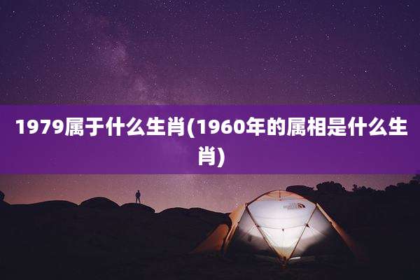 1979属于什么生肖(1960年的属相是什么生肖)