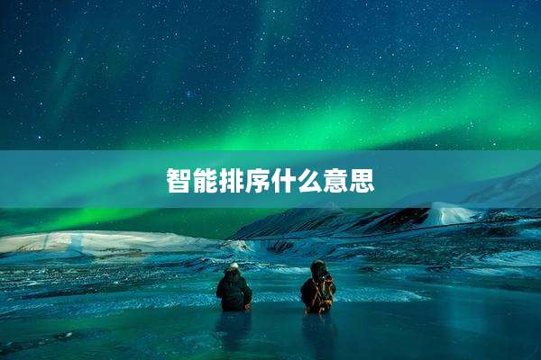 智能排序什么意思