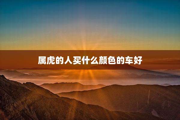 属虎的人买什么颜色的车好