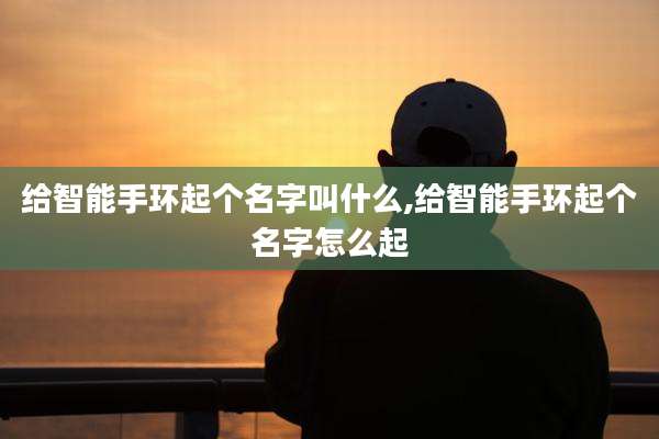 给智能手环起个名字叫什么,给智能手环起个名字怎么起
