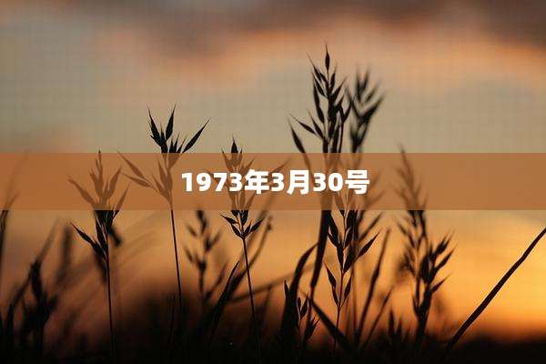 1973年3月30号