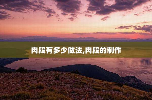 肉段有多少做法,肉段的制作
