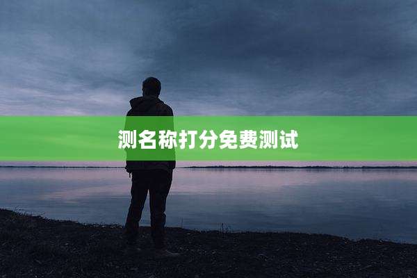 测名称打分免费测试