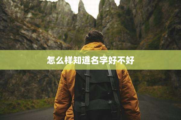 怎么样知道名字好不好