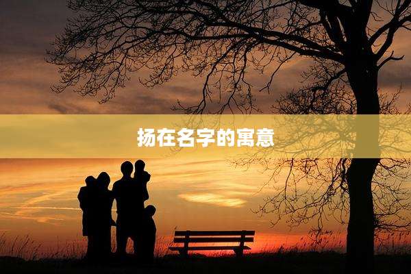 扬在名字的寓意