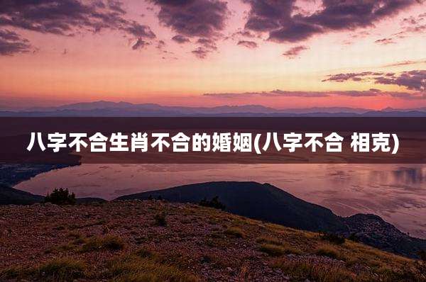 八字不合生肖不合的婚姻(八字不合 相克)
